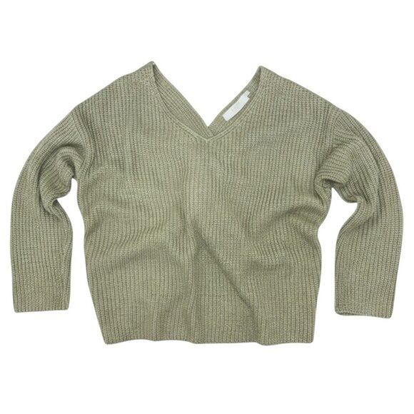 ASTR The Label Twist Back Sweater Olive Green Reversible 2-Way Pullover Knit XL - Picture 4 of 13